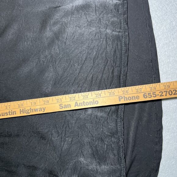 Jacqueline B Batwing Short Sleeve Silk Front Blouse M / L Black Jersey Knit Back - Picture 6 of 7